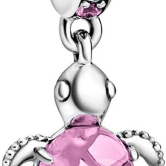 10 Pack Silver Beads Charms DIY Bracelet CZ Pendant Set for Women - Picture 2 of 7